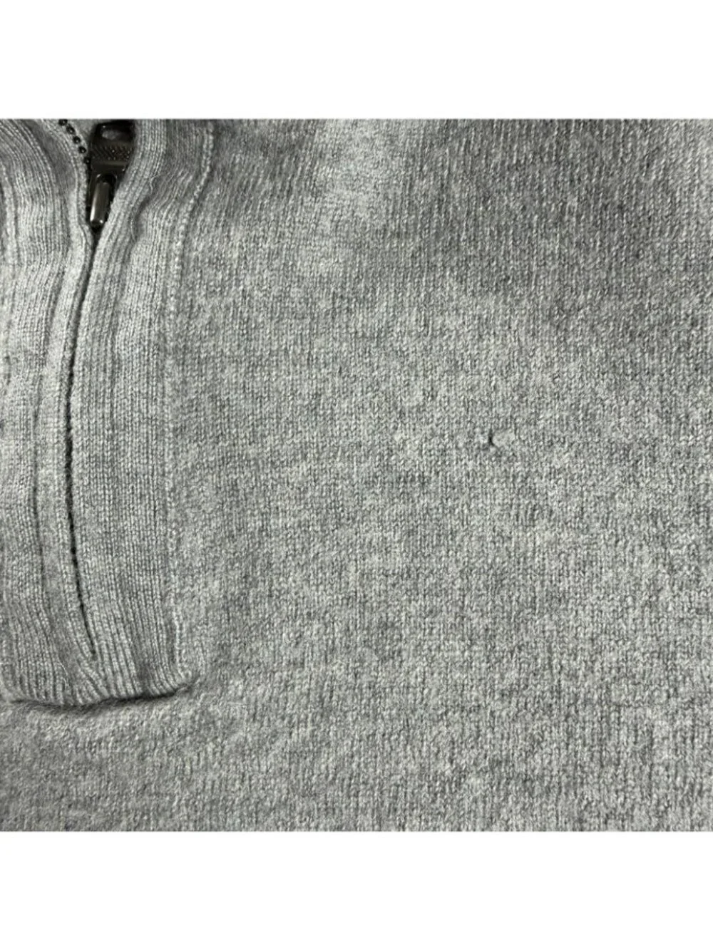 Banana Republic Italian Wool Baruffa 1/4 Zip Sweater Gray Men’s Size Medium